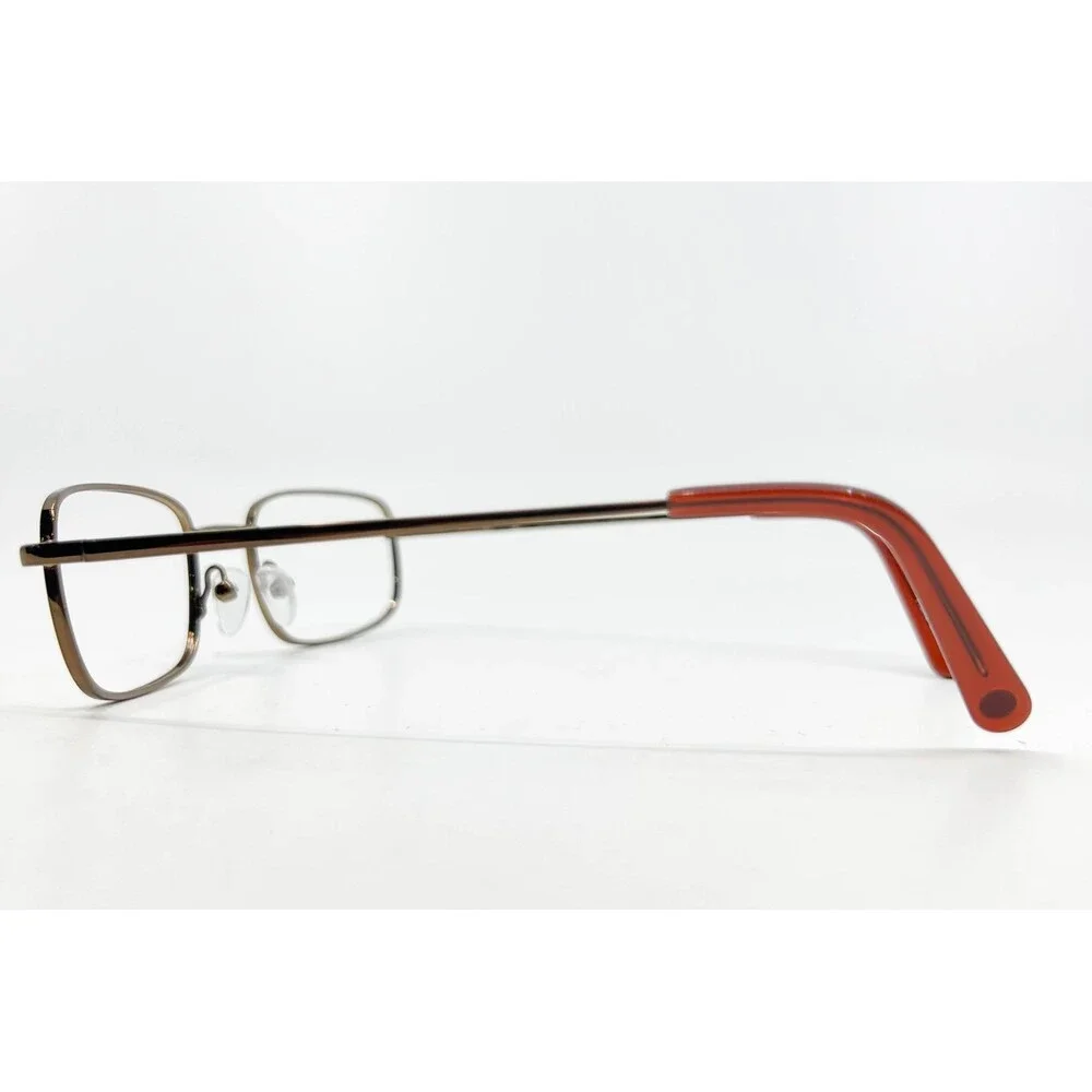 Hilco SG302 Eyeglass Frames Mens Bronze Rectangle Metal 140 52-17-140